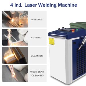4-in-1 handheld metal laser welding machine with cutting, cleaning, and weld seam cleaning functions