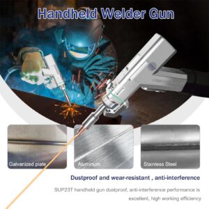 SUP23T handheld welder gun for metal welding applications on galvanized plate, aluminum, and stainless steel