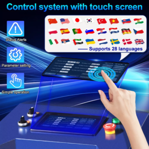 Touch screen control system for laser welding machine with multi-language support