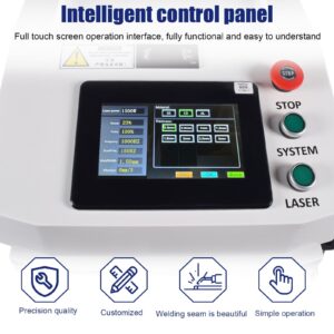 Touchscreen control panel for RECI handheld laser welder