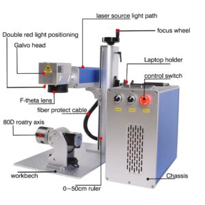3D Fiber Laser Marking with machine automatic dynamic focus control