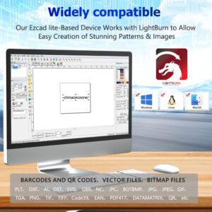 60W100W 200W Fiber Laser Marking Machine with JPT MOPA source is widely compatible with LightBurn software, supporting Windows, Linux, and MacOS systems